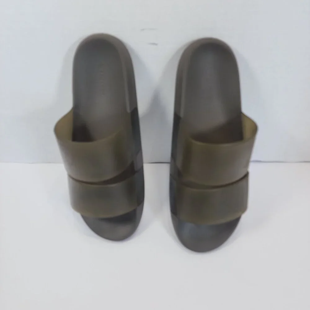 Vince Men Gray Slip On Flip Flop Slipper Sandal Size 8,